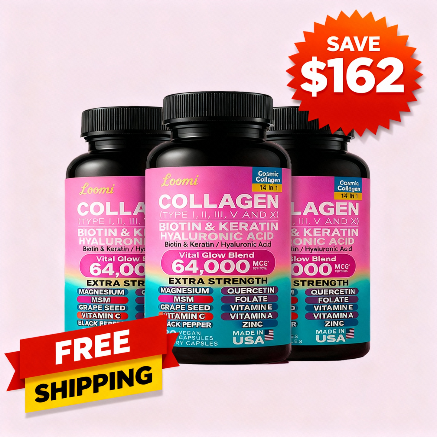 Loomi Cosmic Collagen Complex - 3x Bottle One Time Offer