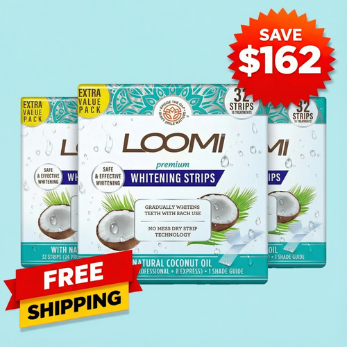 Loomi Teeth Whitening Strips - 3 Bags One Time Offer
